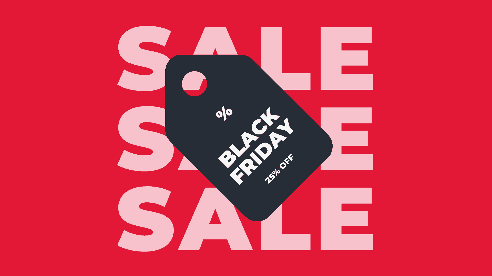 Black Friday sales tag