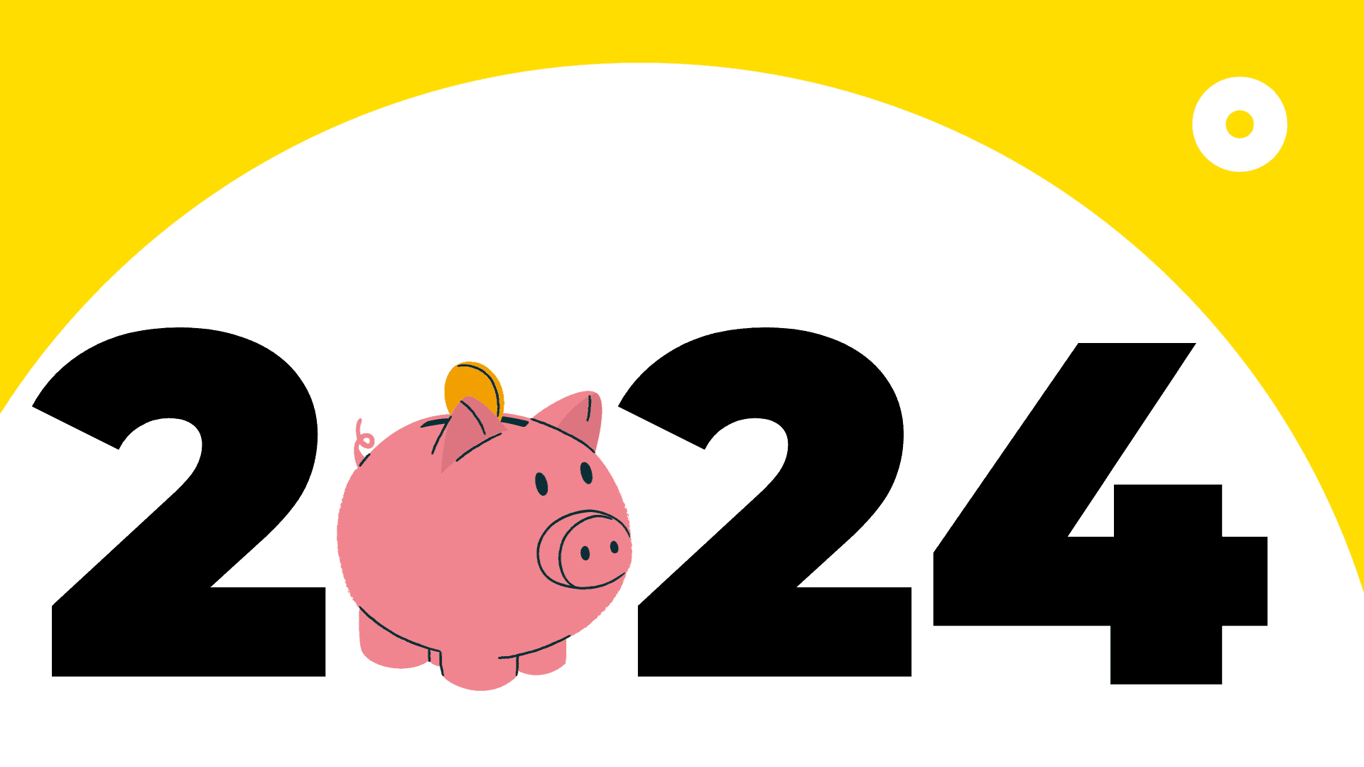 2024 with a piggy bank