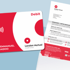 A newly designed visa debit card