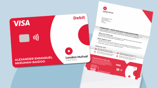 A newly designed visa debit card