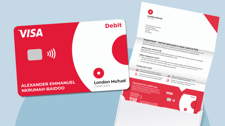 A newly designed visa debit card